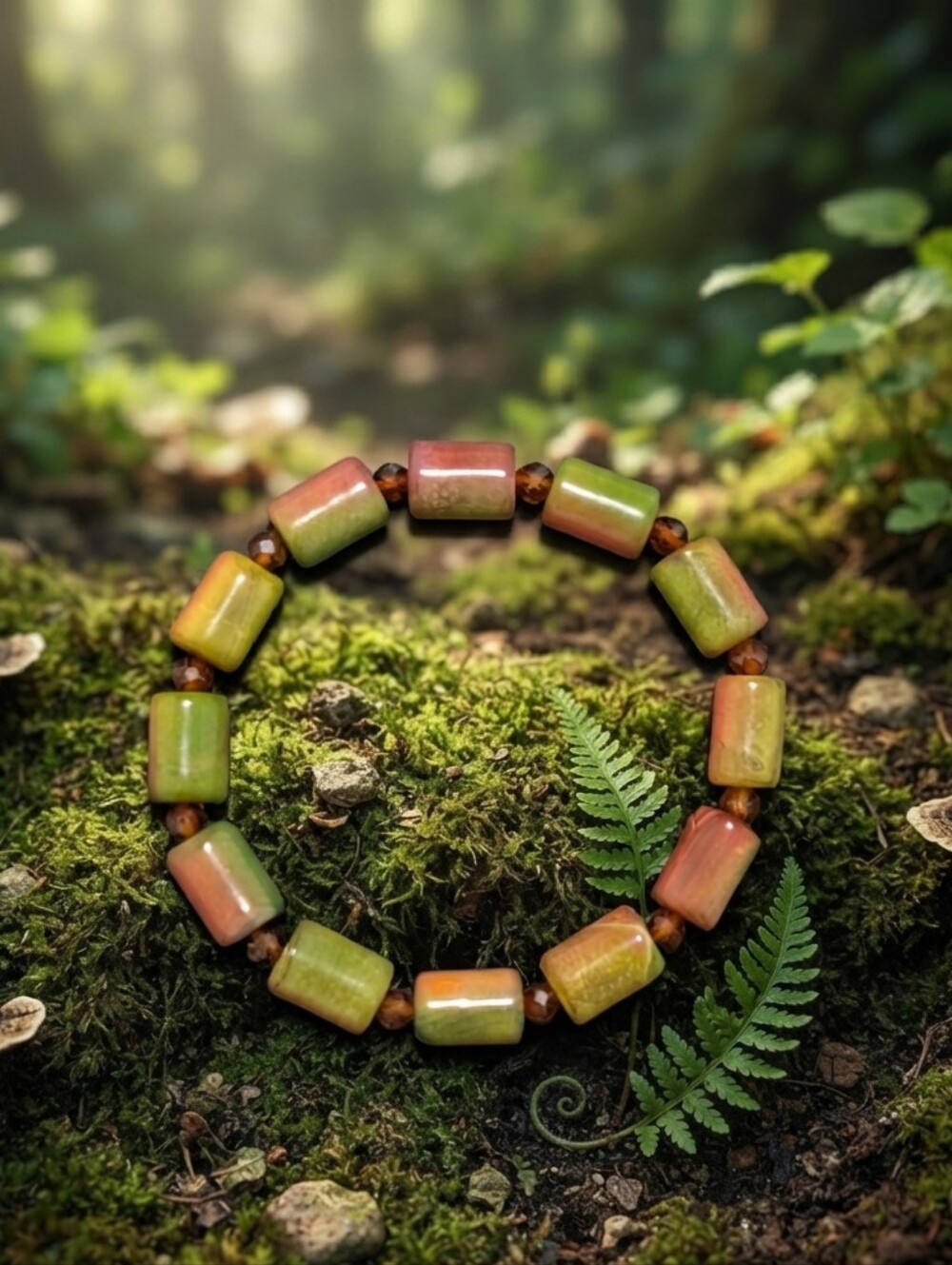 Agate/Garnet Bracelet